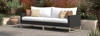 Milo™ Espresso 96in Sunbrella Outdoor Sofa - Moroccan Cream