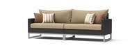 Milo™ Espresso 96in Sunbrella Outdoor Sofa - Maxim Beige