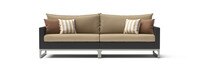Milo™ Espresso 96in Sunbrella Outdoor Sofa - Maxim Beige