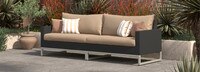 Milo™ Espresso 96in Sunbrella Outdoor Sofa - Maxim Beige