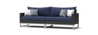 Milo™ Espresso 96in Sunbrella Outdoor Sofa - Navy Blue