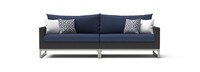 Milo™ Espresso 96in Sunbrella Outdoor Sofa - Navy Blue