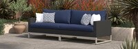 Milo™ Espresso 96in Sunbrella Outdoor Sofa - Navy Blue