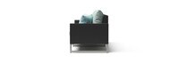 Milo™ Espresso 96in Sunbrella Outdoor Sofa - Spa Blue