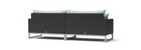 Milo™ Espresso 96in Sunbrella Outdoor Sofa - Spa Blue