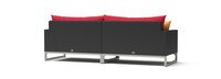 Milo™ Espresso 96in Sunbrella Outdoor Sofa - Sunset Red