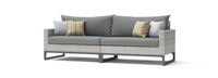 Milo™ Gray 96in Sunbrella Outdoor Sofa - Charcoal Gray