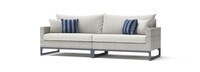 Milo™ Gray 96in Sunbrella Outdoor Sofa - Centered Ink