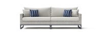 Milo™ Gray 96in Sunbrella Outdoor Sofa - Centered Ink