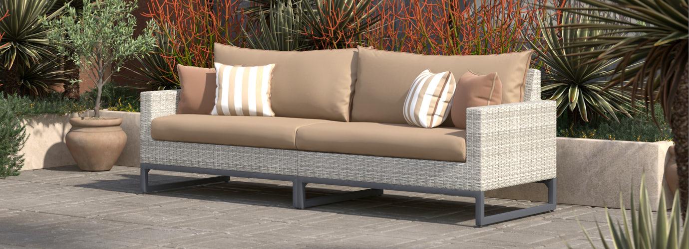 Milo Sunbrella Outdoor Sofa - Thumbnail 3