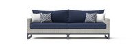 Milo™ Gray 96in Sunbrella Outdoor Sofa - Navy Blue