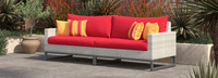 Milo™ Gray 96in Sunbrella Outdoor Sofa - Sunset Red