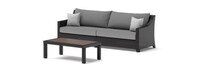 Deco™ Sunbrella® Outdoor Sofa & Coffee Table - Charcoal Gray