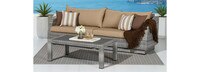 Cannes™ Sunbrella® Outdoor Sofa & Coffee Table - Spa Blue