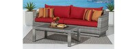 Cannes™ Sunbrella® Outdoor Sofa & Coffee Table - Spa Blue
