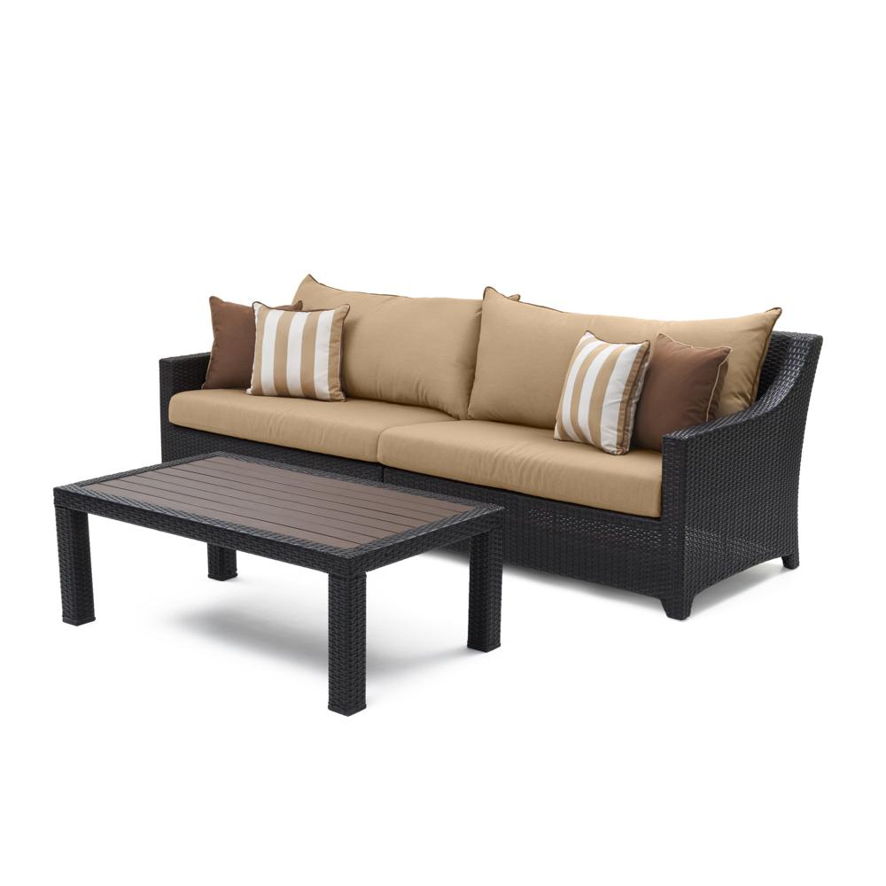 Deco™ Sunbrella® Outdoor Sofa & Coffee Table - Maxim Beige