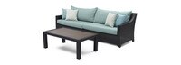 Deco™ Sofa with Deluxe Coffee Table - Spa Blue