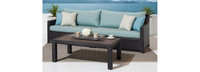 Deco™ Sofa with Deluxe Coffee Table - Spa Blue