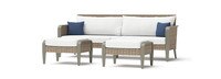 Grantina™ 88in Sofa and Ottomans - Bliss Ink