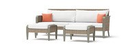 Grantina™ 88in Sunbrella® Outdoor Sofa & Ottomans - Cast Coral