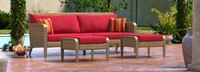 Grantina™ 88in Sofa and Ottomans - Spa Blue