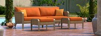 Grantina™ 88in Sofa and Ottomans - Spa Blue