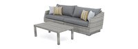 Cannes™ Sunbrella® Outdoor Sofa & Coffee Table - Charcoal Gray