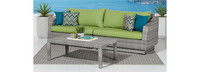 Cannes™ Sunbrella® Outdoor Sofa & Coffee Table - Charcoal Gray