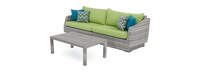 Cannes™ Sunbrella® Outdoor Sofa & Coffee Table - Ginkgo Green