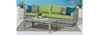 Cannes™ Sunbrella® Outdoor Sofa & Coffee Table - Ginkgo Green