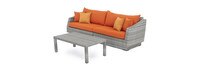 Cannes™ Sunbrella® Outdoor Sofa & Coffee Table - Tikka Orange