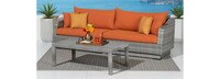 Cannes™ Sunbrella® Outdoor Sofa & Coffee Table - Tikka Orange