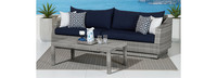 Cannes™ Sunbrella® Outdoor Sofa & Coffee Table - Tikka Orange