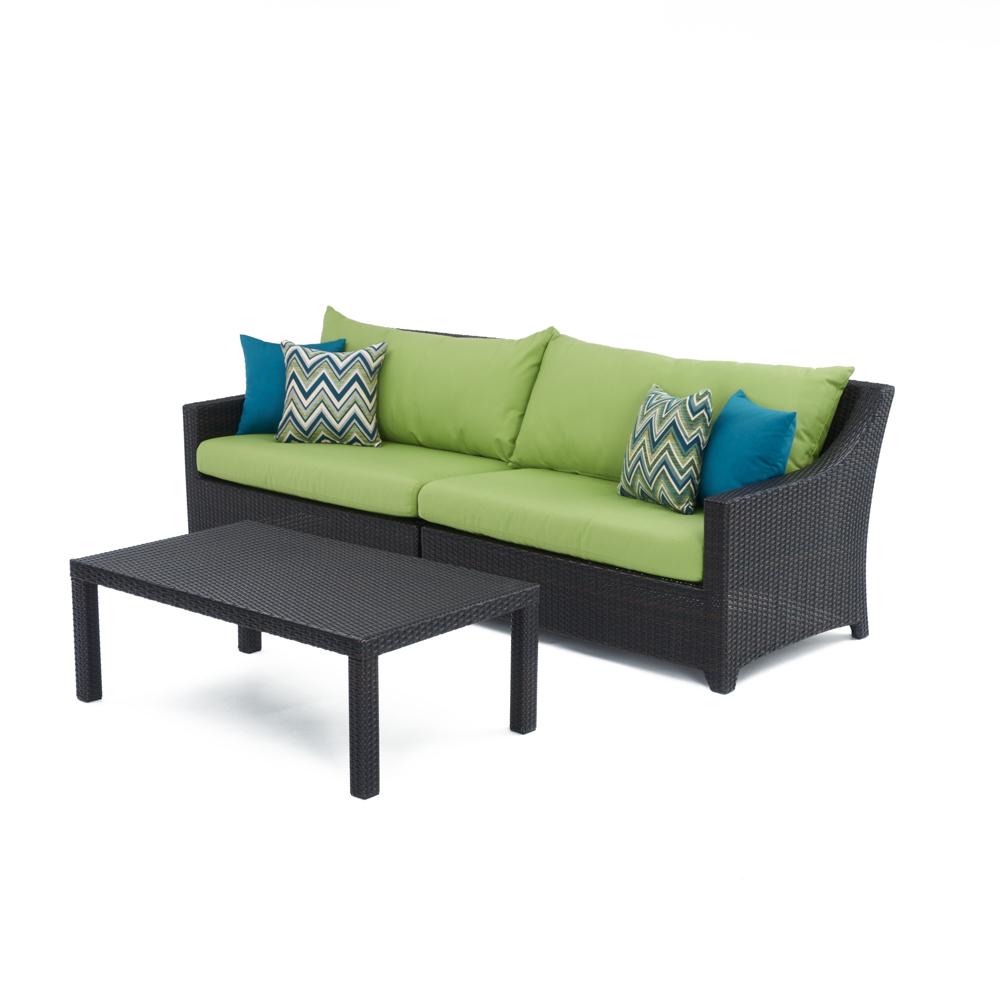 Deco™ Sunbrella® Outdoor Sofa & Coffee Table - Ginkgo Green