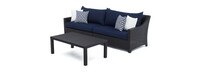Deco™ Sunbrella® Outdoor Sofa & Coffee Table - Navy Blue