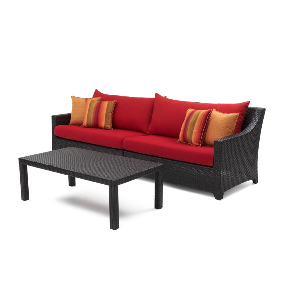 Deco™ Sofa & Coffee Table - Sunset Red