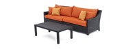 Deco™ Sunbrella® Outdoor Sofa & Coffee Table - Tikka Orange