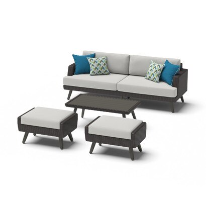 Portofino® Casual Sunbrella® Outdoor 88in Sofa Set - Dove Gray