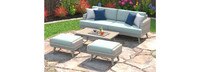Portofino® Casual 88in Sunbrella® Outdoor Sofa Set - Spa Blue