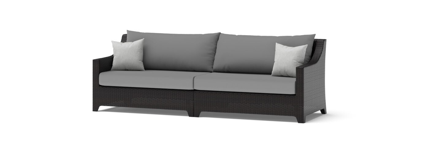 Deco™ 4 Piece Sunbrella® Outdoor Sectional & Table - Charcoal Gray