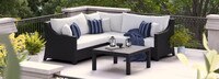 Deco™ 4 Piece Sunbrella® Outdoor Sectional & Table - Centered Ink