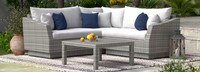 Cannes™ 4 Piece Sectional & Table - Bliss Ink