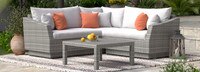 Cannes™ 4 Piece Sectional & Table - Bliss Ink