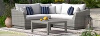 Cannes™ 4 Piece Sectional & Table - Bliss Ink