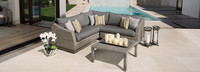 Cannes™ 4 Piece Sectional & Table - Bliss Ink