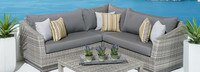 Cannes™ 4 Piece Sectional & Table - Bliss Ink