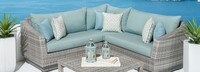 Cannes™ 4 Piece Sectional & Table - Bliss Ink