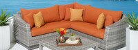 Cannes™ 4 Piece Sectional & Table - Bliss Ink