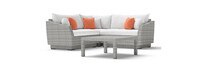 Cannes™ 4 Piece Sectional & Table - Cast Coral