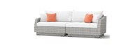 Cannes™ 4 Piece Sectional & Table - Cast Coral